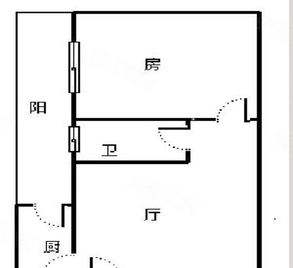 安宇花园小区1室1厅1卫户型图5