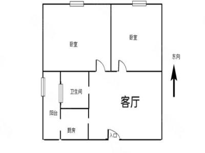 恒翠嘉园小区1室1厅1卫户型图1