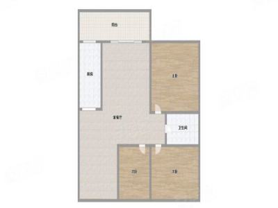 首誉小区3室2厅1卫户型图1