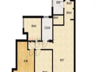 京基御景印象三期小区3室2厅1卫户型图1