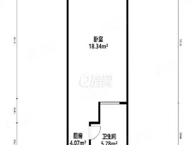 黄贝岭中村小区1室0厅1卫户型图2