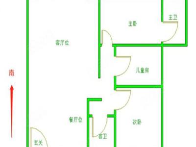 百悦尚城3室2厅2卫户型图3