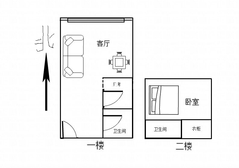 华发世纪城三期小区1室1厅2卫户型图12