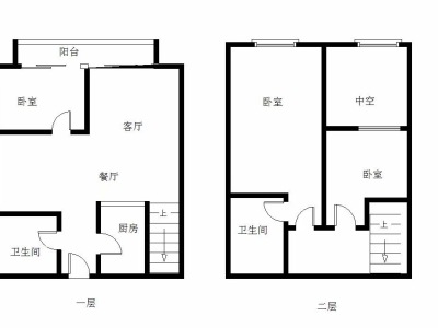 万科金色领域小区1室1厅1卫户型图2