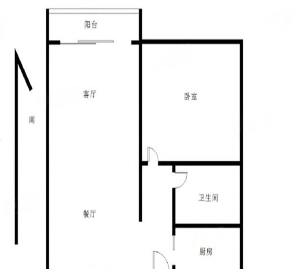 金裕香泉丽都小区1室1厅1卫户型图5