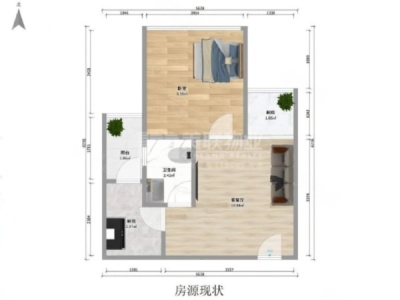 金色年华家园小区1室1厅1卫户型图2