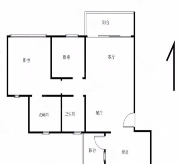 璐易豪庭小区2室2厅2卫户型图2