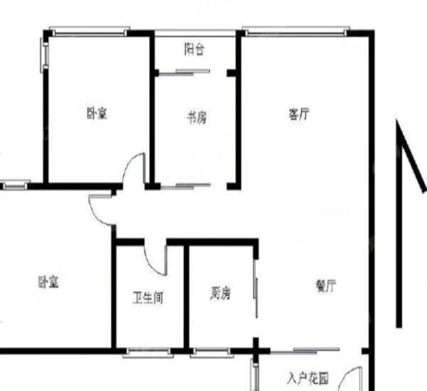 华发世纪城四期小区2室2厅1卫户型图3