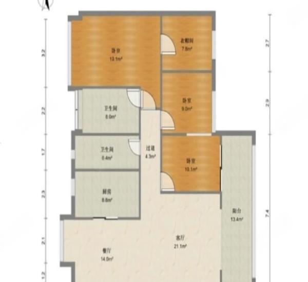 南湾国际小区3室2厅2卫户型图18