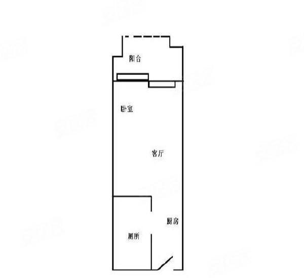 华发世纪城三期小区1室1厅1卫户型图13