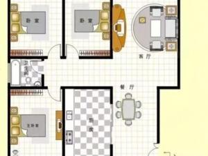 领东上筑 3室2厅 50㎡ 精装_领东上筑二手房户型图片2