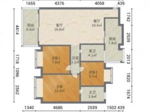 忠信丽苑三期 3室2厅 127㎡ 精装珠海斗门区井岸镇二手房图片
