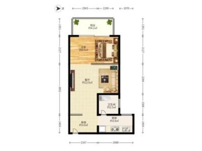 合正佳园小区1室0厅1卫户型图3