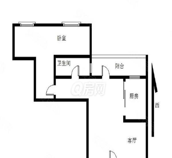 心海州小区1室1厅1卫户型图