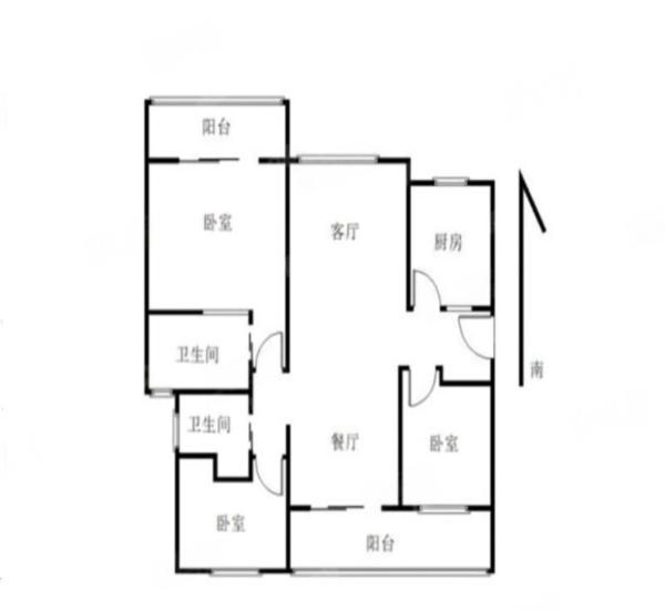中珠上城二期小区3室2厅2卫户型图10