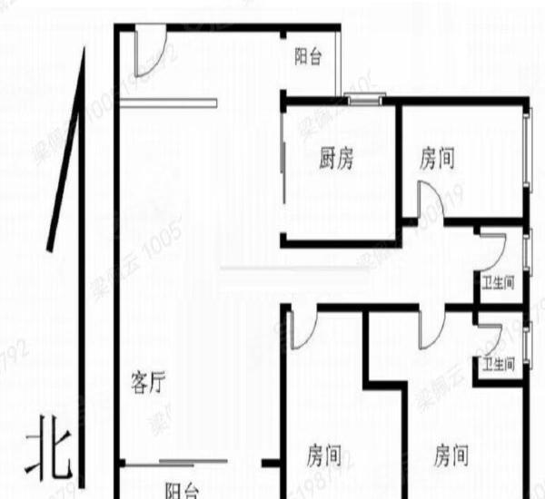 南湾国际小区3室2厅2卫户型图8