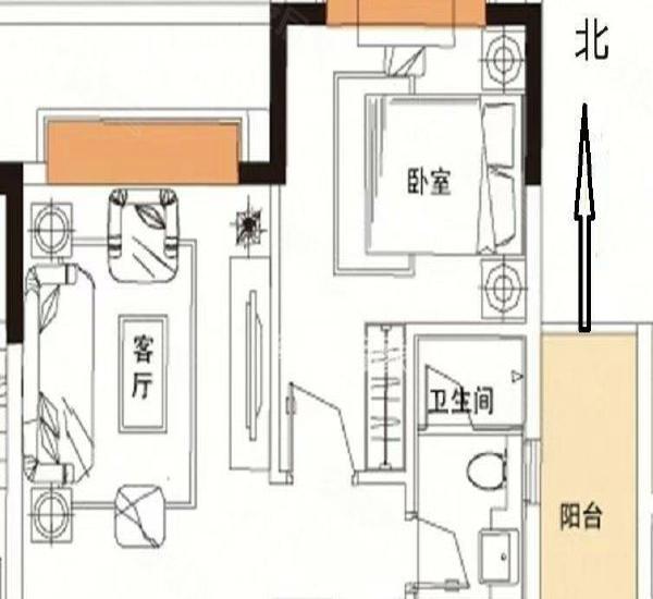 碧水岸小区1室2厅1卫户型图17