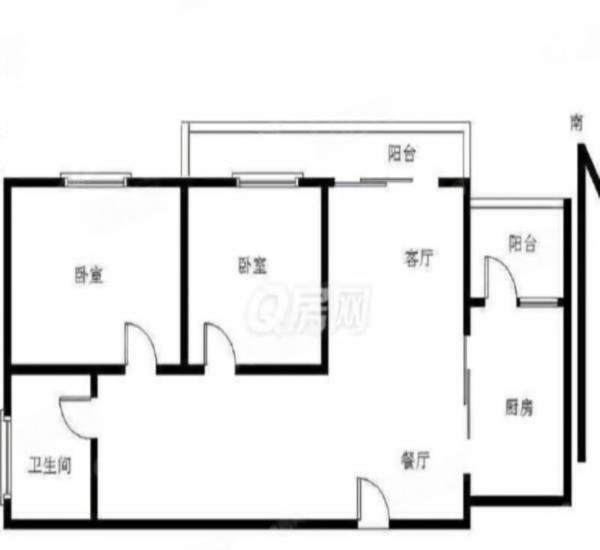 仁恒星园小区2室2厅1卫户型图15