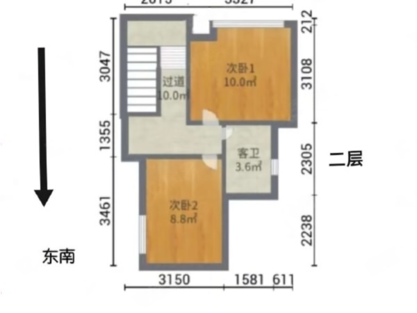 雅居乐凯珀湾畔小区3室2厅2卫户型图10