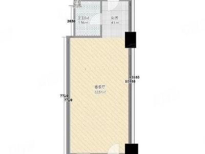 顺明轩小区1室1厅1卫户型图2