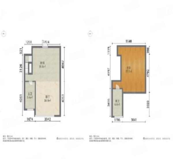 逢源公寓小区1室1厅2卫户型图2