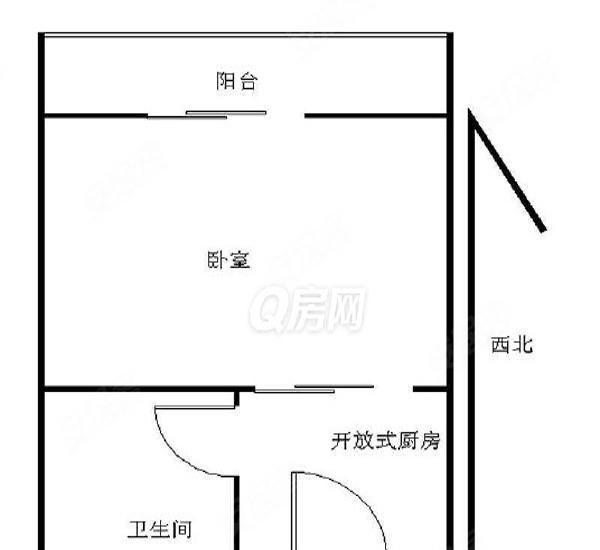 未来荟小区1室0厅1卫户型图2