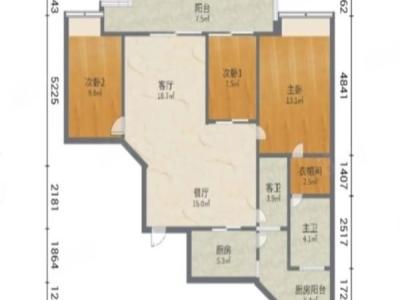 雍泉度假山庄小区2室2厅1卫户型图2