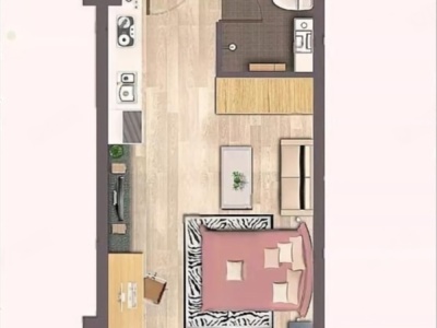 莲塘东路小区1室1厅1卫户型图1