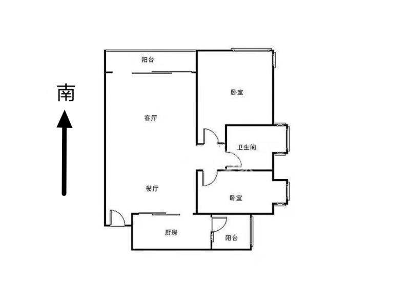 蓝湾半岛小区2室2厅1卫户型图16