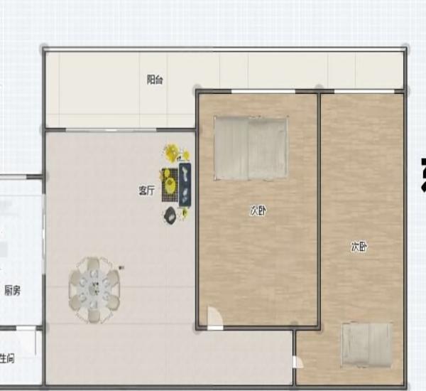 永怡花园南区小区2室2厅1卫户型图