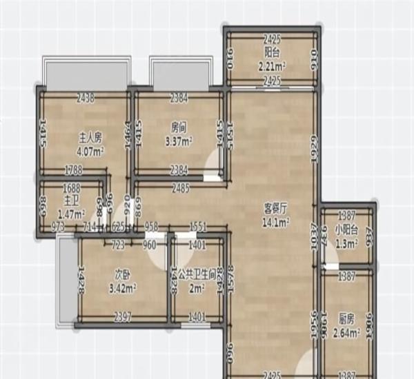 金凯乐花园 3室2厅 110㎡ 满五年_金凯乐花园二手房户型图片10