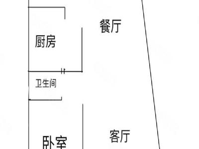 金沙美地小区1室2厅1卫户型图2