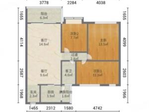 忠信丽苑三期 3室2厅 101㎡ 简装珠海斗门区井岸镇二手房图片