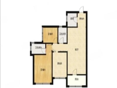 力高君御花园小区3室2厅2卫户型图1