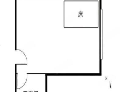 莲塘东路小区1室0厅1卫户型图2