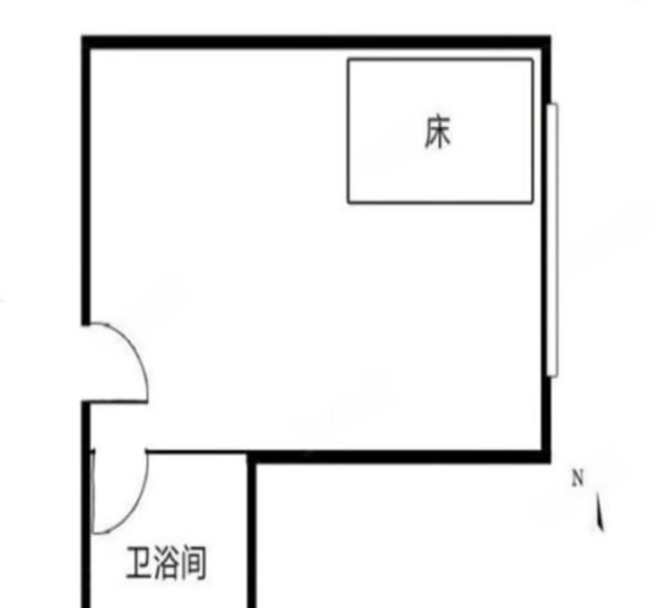 莲塘东路小区1室0厅1卫户型图