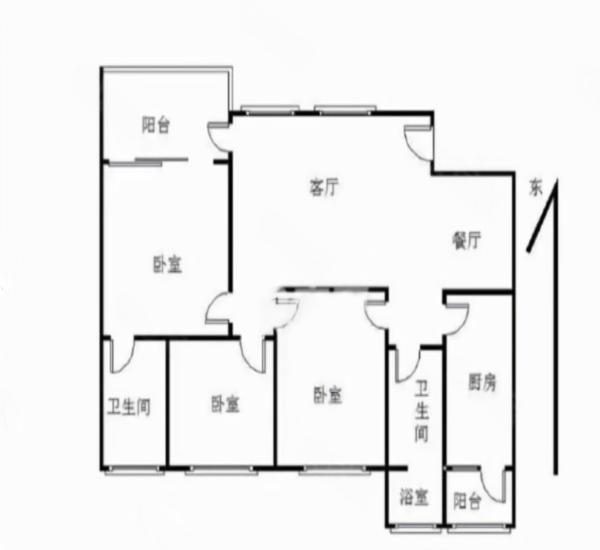 海湾花园小区0室4厅6卫户型图3