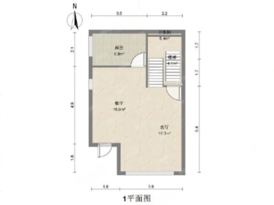 锦绣海湾城三期小区3室2厅2卫户型图2