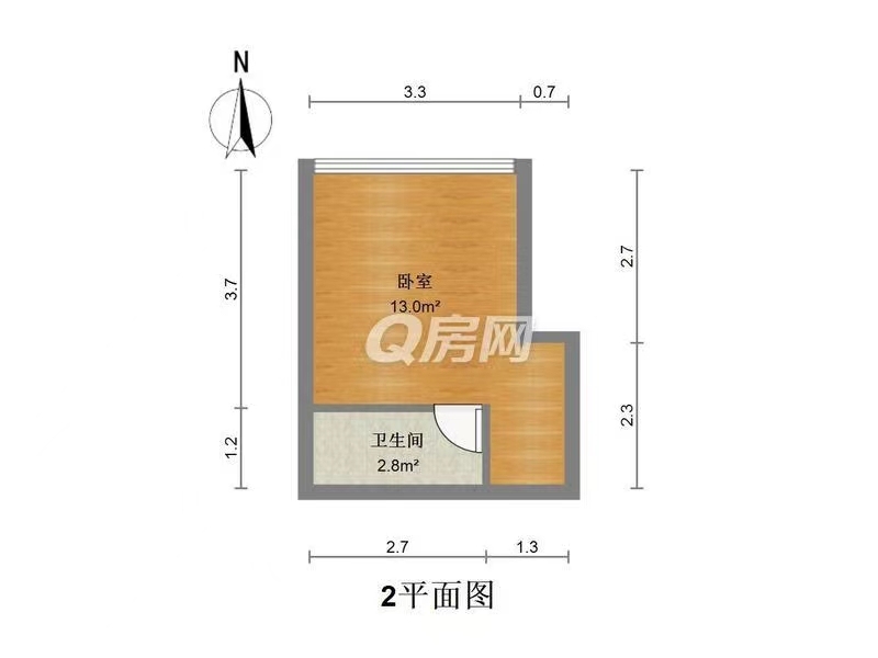 华发世纪城三期小区1室2厅2卫户型图10