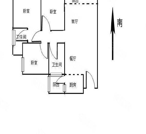 保利时代小区3室2厅2卫户型图17