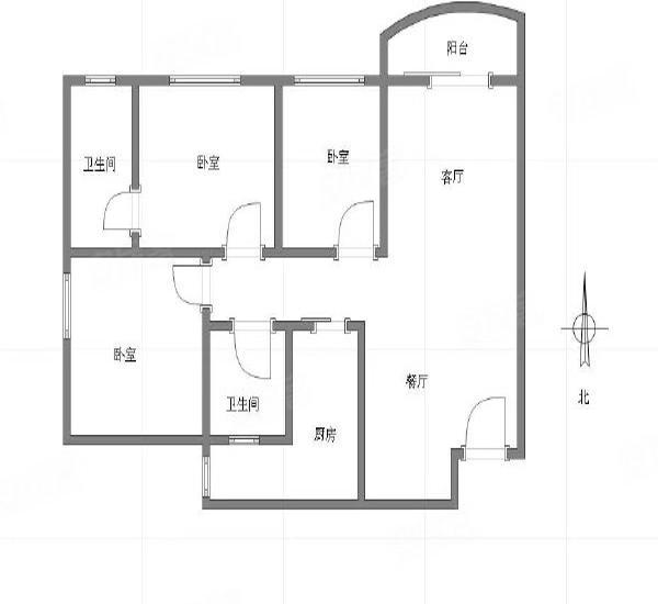 保利时代小区3室2厅2卫户型图53