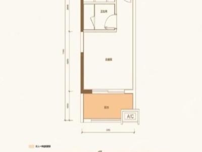 K2荔枝湾南区小区1室0厅1卫户型图3