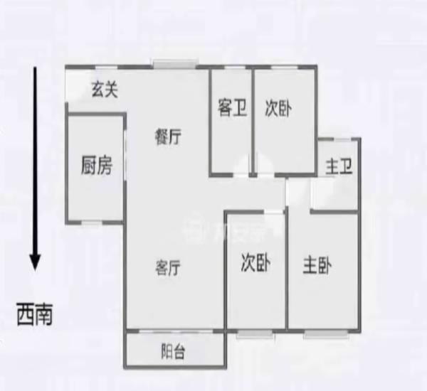 保利时代小区3室2厅2卫户型图32