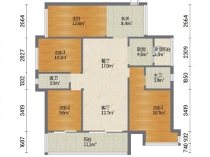华鸿榄悦轩 4室2厅 137.41㎡ 精装_中山小榄镇小榄镇二手房图片